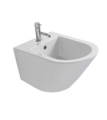 Globo Forty3 Биде подвесное 57x36 см, c 1 отверстием под смеситель и переливом, цвет: белый глянц. FOS09BI