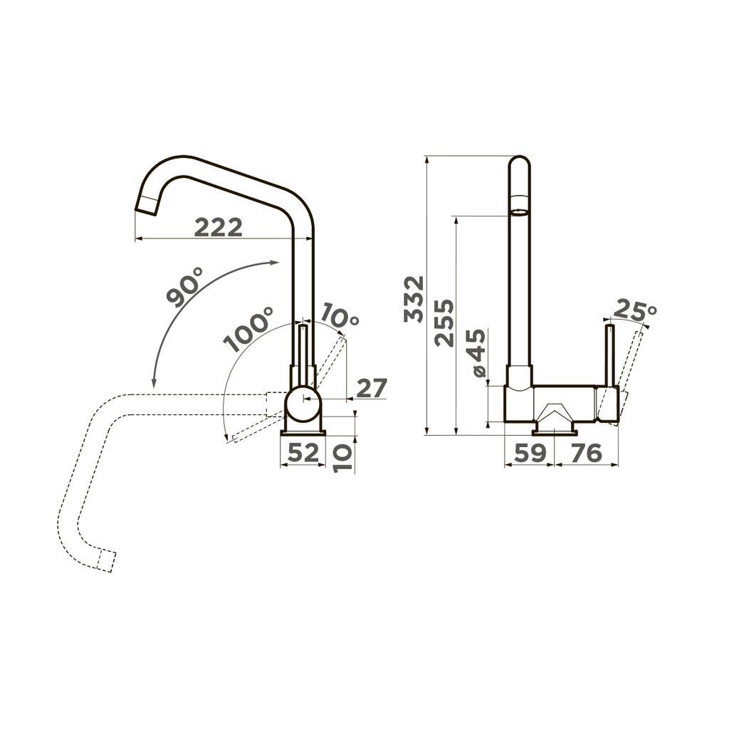 Omoikiri Mori-C Смеситель для кухни, цвет: хром 4994320