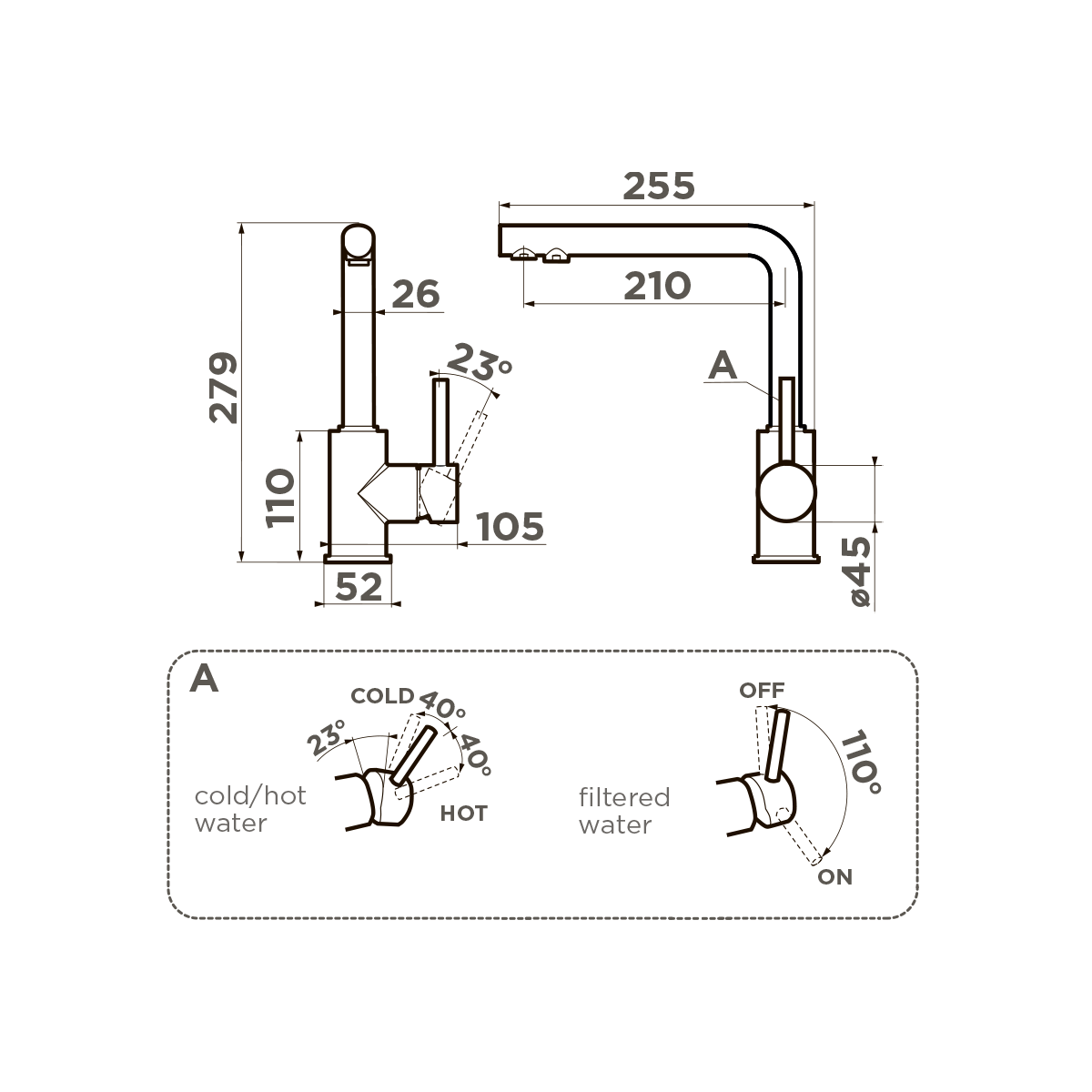 Omoikiri Nakagawa 2 Plus-C Смеситель для кухни с возможностью подключить фильтр, цвет: хром 4994341