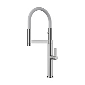 Omoikiri Osaka-BN-WH Смеситель для кухни с гибким изливом, цвет: нержавеющая сталь/белый 4994305