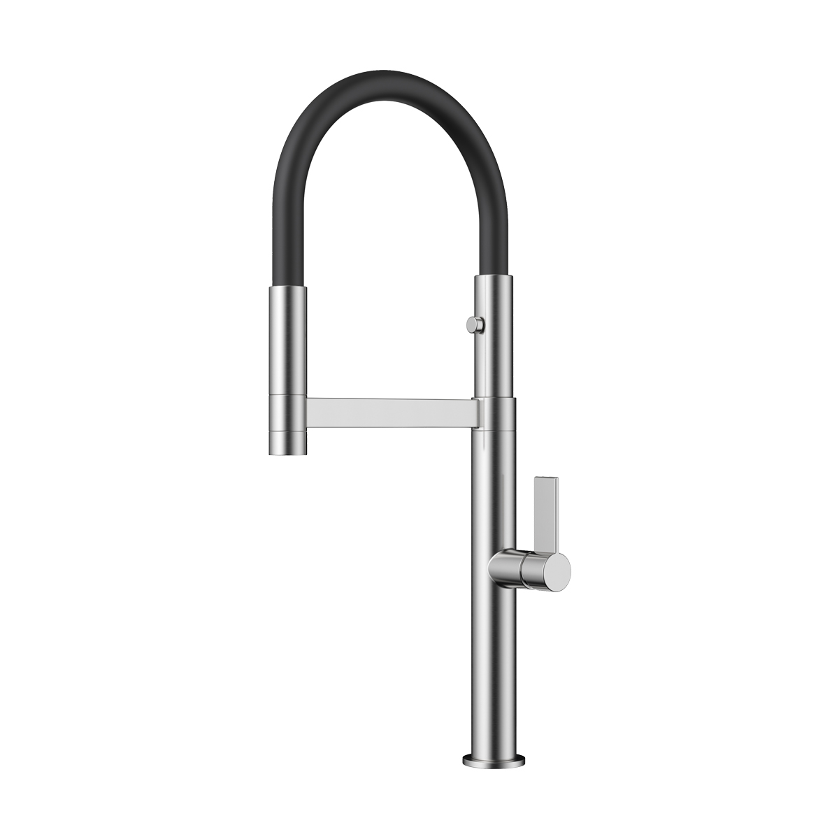 Omoikiri Osaka-BN-BL Смеситель для кухни с гибким изливом, цвет: нержавеющая сталь/черный 4994331