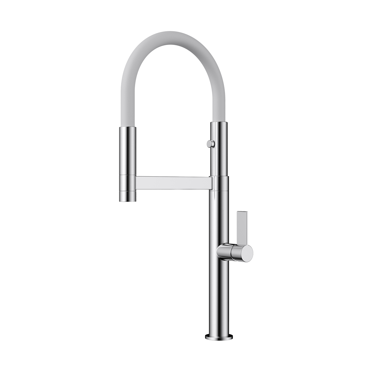 Omoikiri Osaka-C-WH Смеситель для кухни с гибким изливом, цвет: хром/белый 4994332