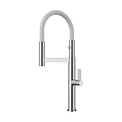 Omoikiri Osaka-C-WH Смеситель для кухни с гибким изливом, цвет: хром/белый 4994332