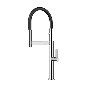 Omoikiri Osaka-C-BL Смеситель для кухни с гибким изливом, цвет: хром/черный 4994333