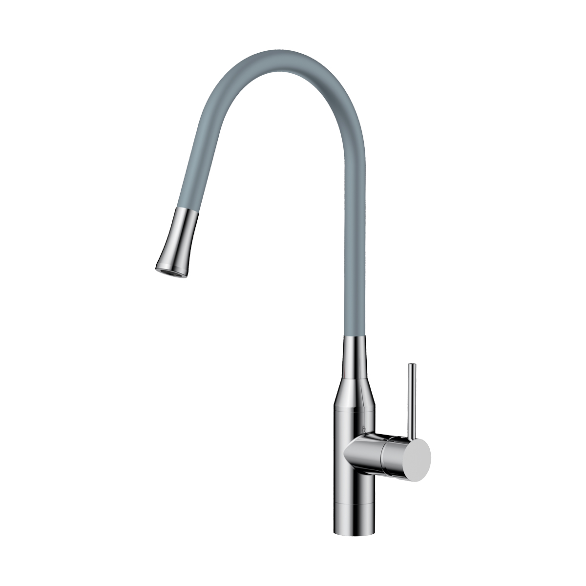 Omoikiri Yatomi-BN-GR Смеситель для кухни, с гибким изливом, цвет: нержавеющая сталь/Leningrad Grey 4994251