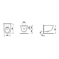 Laufen Pro Унитаз подвесной 36x53 см, без сиденья-крышки, цвет: белый 8.2095.6.000.000.1