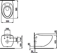 Унитаз подвесной Laufen Alessi One 8.2097.6.400.000.1