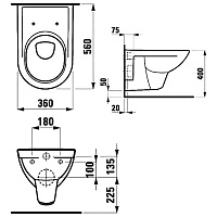 Унитаз подвесной Laufen Pro 8.2095.0.000.000.1