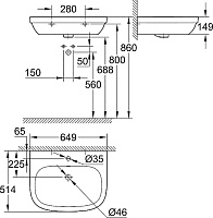 Grohe Euro Ceramic Раковина, с переливом, цвет: белый 39323000