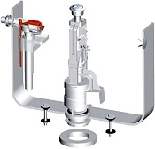 ArtCeram Hermitage Механизм слива для унитаза, двойной слив, цвет: chrome HEA010 71