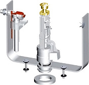 ArtCeram Hermitage Механизм слива для унитаза, двойной слив, цвет: gold HEA010 73