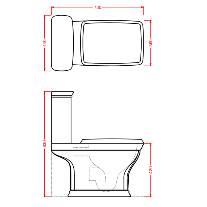 ArtCeram Civitas Бачок для унитаза моноблок, без механизма, цвет: glossy white CIC009 01 00
