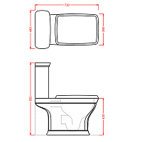 ArtCeram Civitas Бачок для унитаза моноблок, без механизма, цвет: glossy white CIC009 01 00