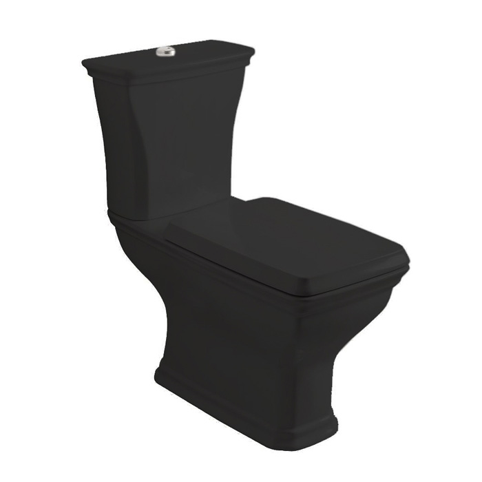 ArtCeram Civitas Бачок для унитаза моноблок, без механизма, цвет: glossy black CIC009 03 00