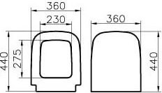 Крышка-сиденье VitrA S20  с микролифтом, петли хром 77-003-009
