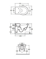 Globo Paestum Унитаз подвесной без крышки, с креплением, 38x57 см, цвет: белый глянцевый PAS03BI
