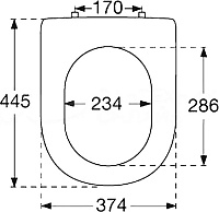 Villeroy & Boch Hommage Крышка-сиденье 37x4h см 9926K100