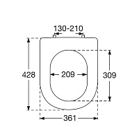 Villeroy & Boch Hommage Крышка-сиденье 37x4h см 8809S6R1