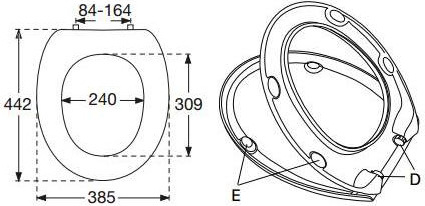 Villeroy & Boch Aveo Крышка-сиденье 39x4h см 9M57S1R1