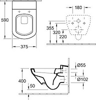 Villeroy & Boch Sentique Крышка-сиденье, с микролифтом 38x4h см 98M8S101