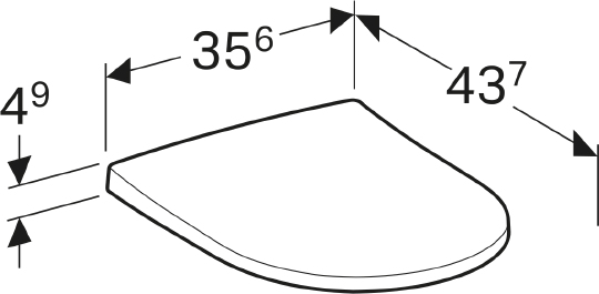 Geberit Acanto Крышка-сиденье с микролифтом, цвет: альпийский белый 500.605.01.2