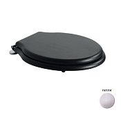 Globo Paestum Крышка-сиденье для унитаза деревянная, с микролифтом, крепление хром, цвет: черный PS20RN