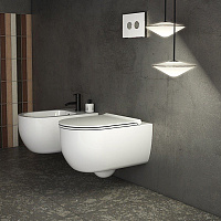 Globo Mode Крышка-сиденье для унитаза, с микролифтом, крепление хром, цвет: белый глянцевый ME020BI