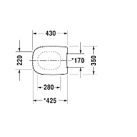 Duravit D-Code Сиденье для унитаза, петли: нерж., цвет белый 0067310000