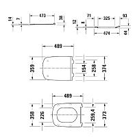 Duravit DuraStyle Сиденье для удлиненного унитаза, цвет белый 60590000