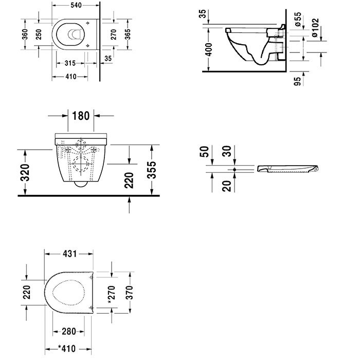Toto RP Сиденье Slim для унитаза CW552Y, цвет: белый TC513F