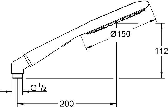 Grohe Rainshower Icon Ручной душ, 2 вида струи, цвет: черный 27639000