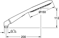 Grohe Rainshower Icon Ручной душ, 2 вида струи, цвет: черный 27639000