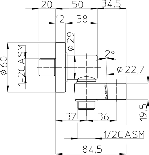 Bossini Nikita Шланговое подключение с держателем душа, цвет: chrome C54000.030