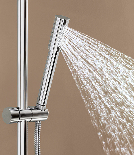 Grohe Rainshower System 210 Душевая стойка для ванны, с термостатом, излив 16,5 см, цвет: хром 27641000