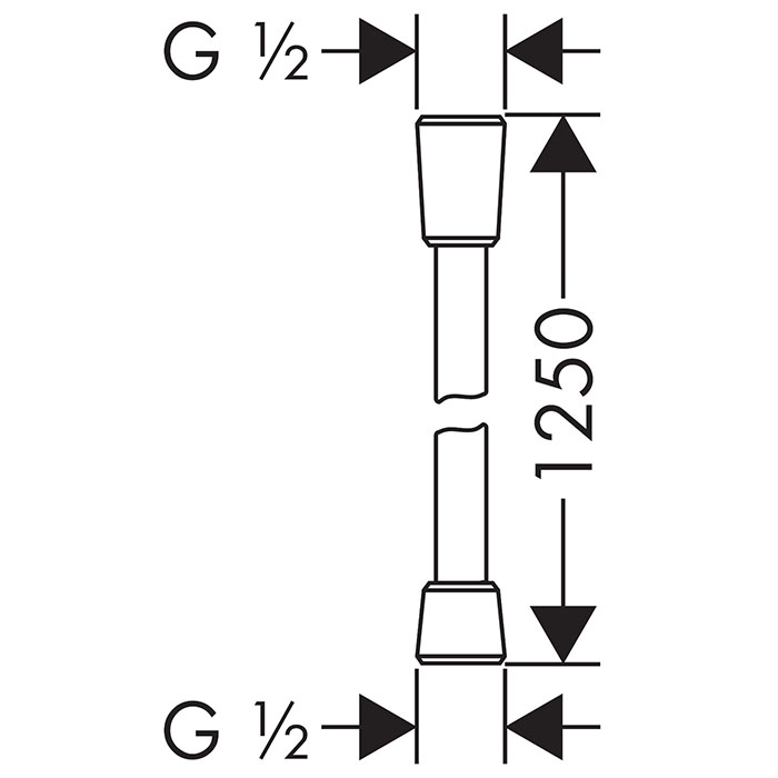 Hansgrohe Isiflex Душевой шланг 125 см с защитой от перекручивания, цвет: хром 28272000
