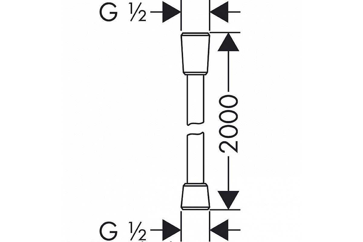 Hansgrohe Isiflex Душевой шланг 200 см с защитой от перекручивания, цвет: хром 28274000