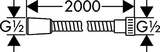 Hansgrohe Metaflex Душевой шланг 200 см, цвет: хром 28264000