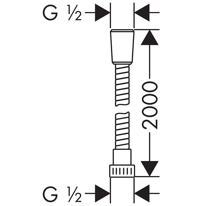 Hansgrohe Metaflex Душевой шланг 200 см, цвет: хром 28264000