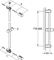 Grohe Euphoria Душевая штанга 90  см, цвет: хром глянцевый 27500000