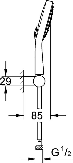 Grohe Power&Soul Cosmopolitan 130 Душевой гарнитур: душ. лейка 4 вида струи, шланг 175см, цвет: хром 27741000