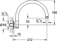 Grohe Rainshower Rustic Кронштейн для верхнего душа настенный 19,6 см, цвет: хром 28384000