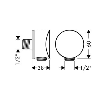 Hansgrohe FixFit S Шланговое подключение, цвет: хром 27453000