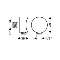 Hansgrohe FixFit S Шланговое подключение, цвет: хром 27453000