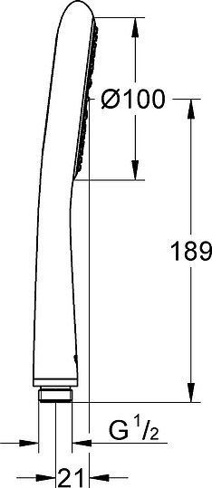 Grohe Rainshower Icon 100 Ручной душ, 1 вид струи, цвет: хром 27375000