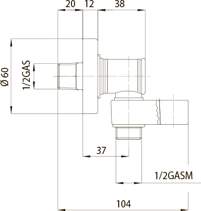 Bossini Шланговое подключение с держателем душа, цвет: chrome C17000.030