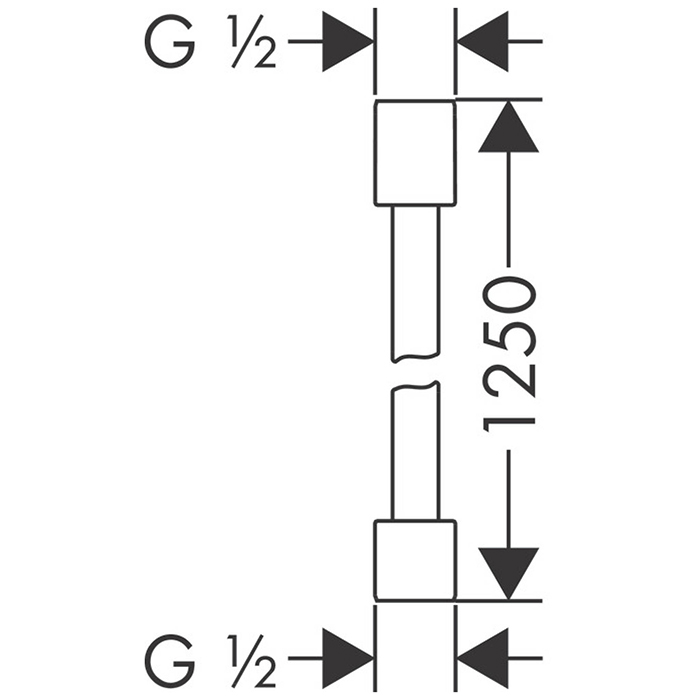 Axor Starck Душевой шланг 125 см с металлическим эффектом, цвет: хром 28282000
