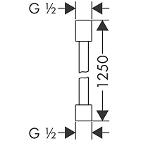 Axor Starck Душевой шланг 125 см с металлическим эффектом, цвет: хром 28282000