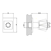 Gessi Rettangolo Душевая форсунка поворотная, цвет: chrome 20172#031