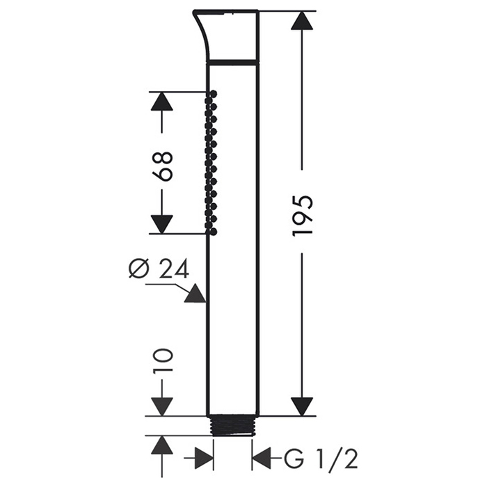 Axor Starck Organic Ручной душ-"палочка" 2 вида струи, цвет: хром 12680000