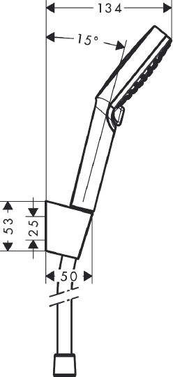 Hansgrohe Crometta Душевой гарнитур: лейка 2 режима Vario, держатель, шланг 160 см, цвет: белый/хром 26692400